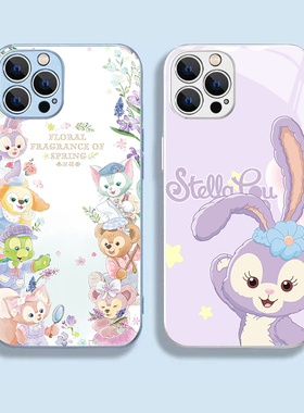 卡通星黛露适用于苹果14promax13玻璃手机壳12可爱xs高级感xr动漫s8P情侣7软硅胶iphone6防摔se二代