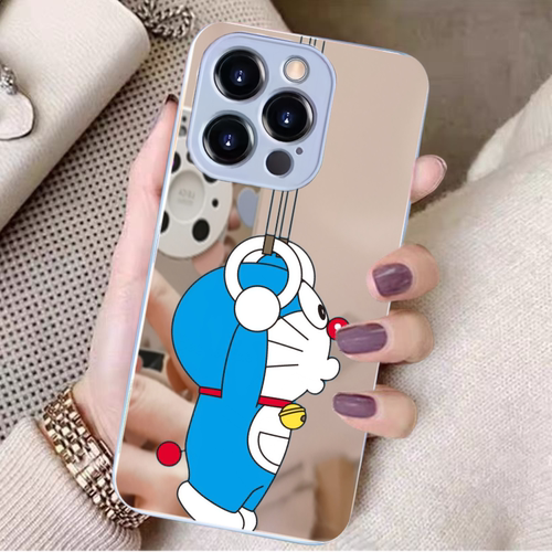 叮当猫适用iPhone15promax苹果16plus镜面ins镜子多啦A梦13pro情侣手机壳14苹果个性小众高级感12怀旧