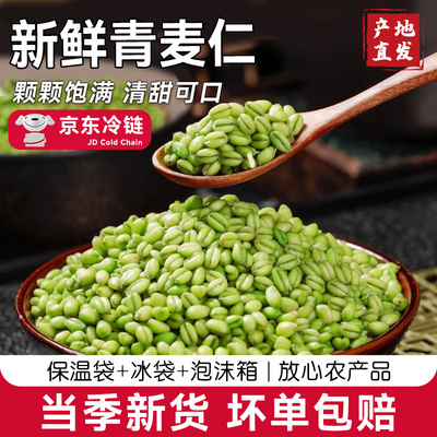 正宗新鲜青麦仁青麦粒米河南正宗麦穗麦子青小麦去皮鲜麦仁粥杂粮