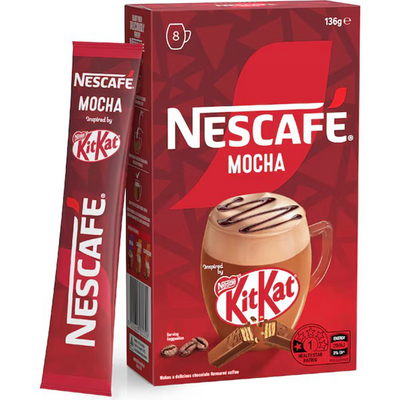 Nescafe Kit Kat Mocha Sachets 8 pack 136g 速溶咖啡 澳洲代购