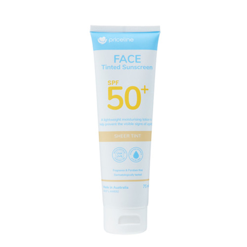 Priceline Face Tinted Sunscreen SPF 50+ 75mL 防晒霜 澳洲代购