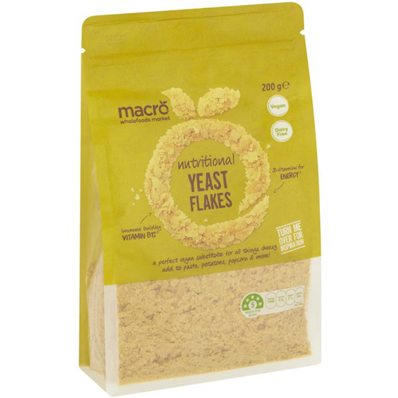 Macro Nutritional Yeast Flakes 200g 营养酵母片 澳洲代购