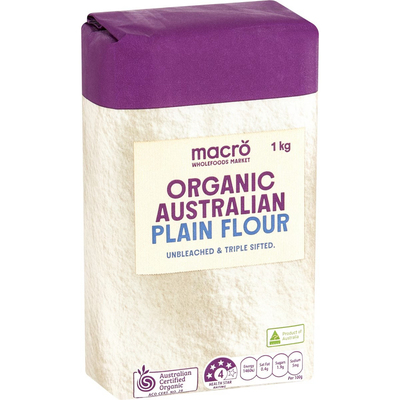 Macro Organic Plain Flour 1kg 有机普通面粉 澳洲代购