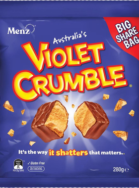 Violet Crumble Chocolate Share Bag 澳洲代购巧克力 280g