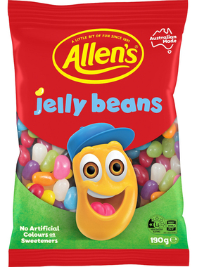 Allen's Jelly Beans Lollies Bag 190g  果冻豆糖果零食澳洲代购