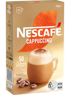 澳洲 Nescafe Coffee Sachets Cappuccino 卡布奇诺速溶咖啡 125g