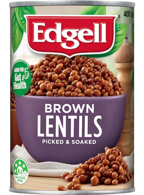 Edgell Brown Lentils 400g 棕色扁豆食品罐头澳洲代购意大利生产