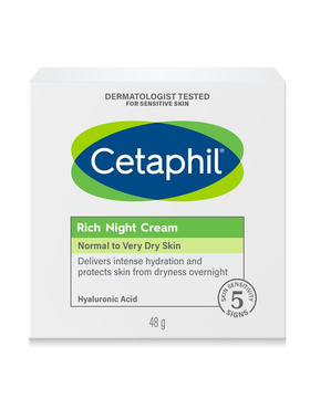 Cetaphil Face Rich Hydrating Night Cream Hyaluronic Acid 48g