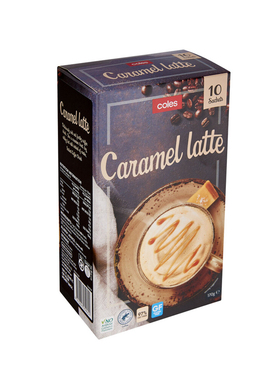 Coles Caramel Latte All In One Sachets 170g焦糖拿铁 澳洲代购