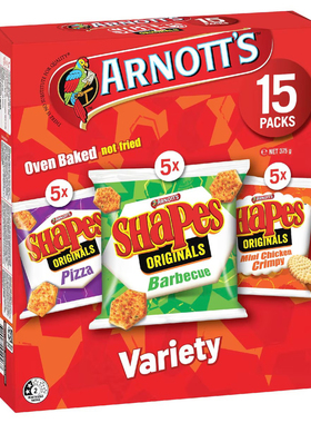 Arnott's Shapes Multipack Crackers Variety 15 Pack 饼干 375g