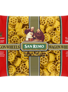 San Remo Pasta Wagon Wheels 500g 意大利面车轮面辅食 澳洲代购
