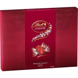 Lindt Lindor Milk Chocolate Box 235g瑞士莲牛奶巧克力澳洲代购