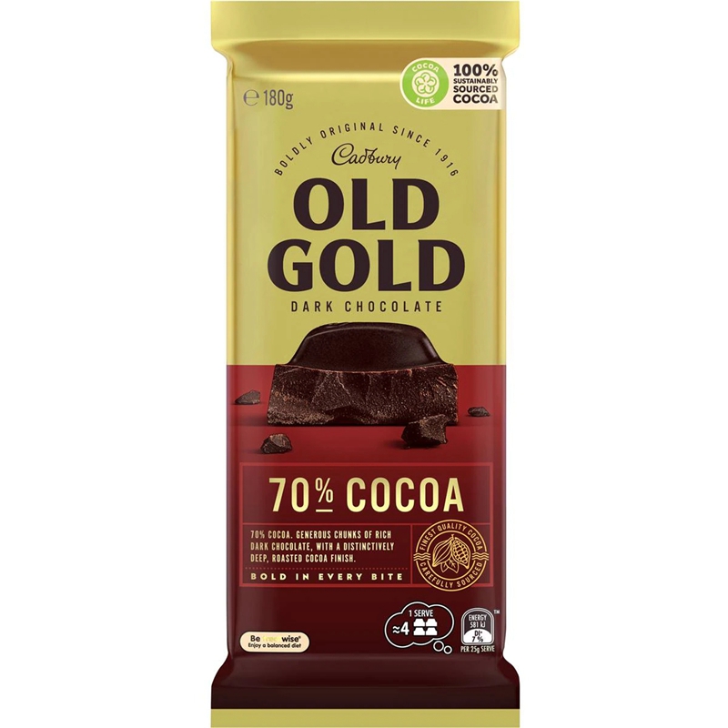 Cadbury Old Gold Dark Chocolate 70% Cocoa 百分之七十可可黑巧 零食/坚果/特产 牛奶巧克力 原图主图