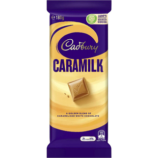 Cadbury Caramilk Chocolate Block 180g 焦糖牛奶白巧 澳洲代购