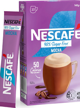 Nescafe 98% Sugar Free Mocha Coffee 140g无糖速溶咖啡摩卡澳洲