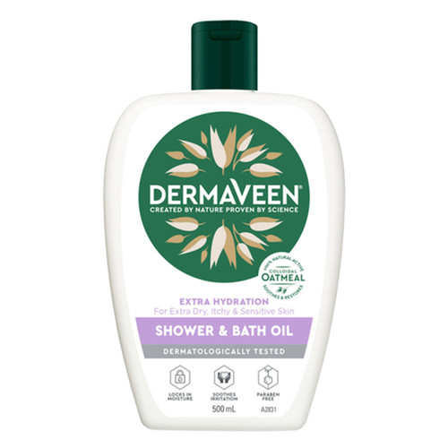 DermaVeen Shower and Bath Oil 500mL 沐浴油 澳洲代购