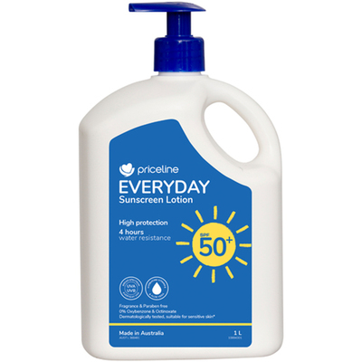 Priceline Everyday Sunscreen Lotion SPF50+ 1L 防晒霜澳洲代购