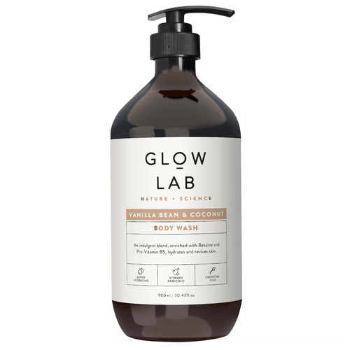 Glow Lab Body Wash Vanilla Bean & Coconut 900mL 沐浴露 澳洲