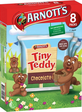 澳洲发货 Arnott's Tiny Teddy Biscuits Chocolate 泰迪饼干200g