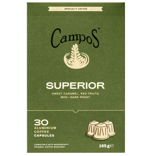 Campos Superior Medium Dark Roast Coffee Capsules 30 pack
