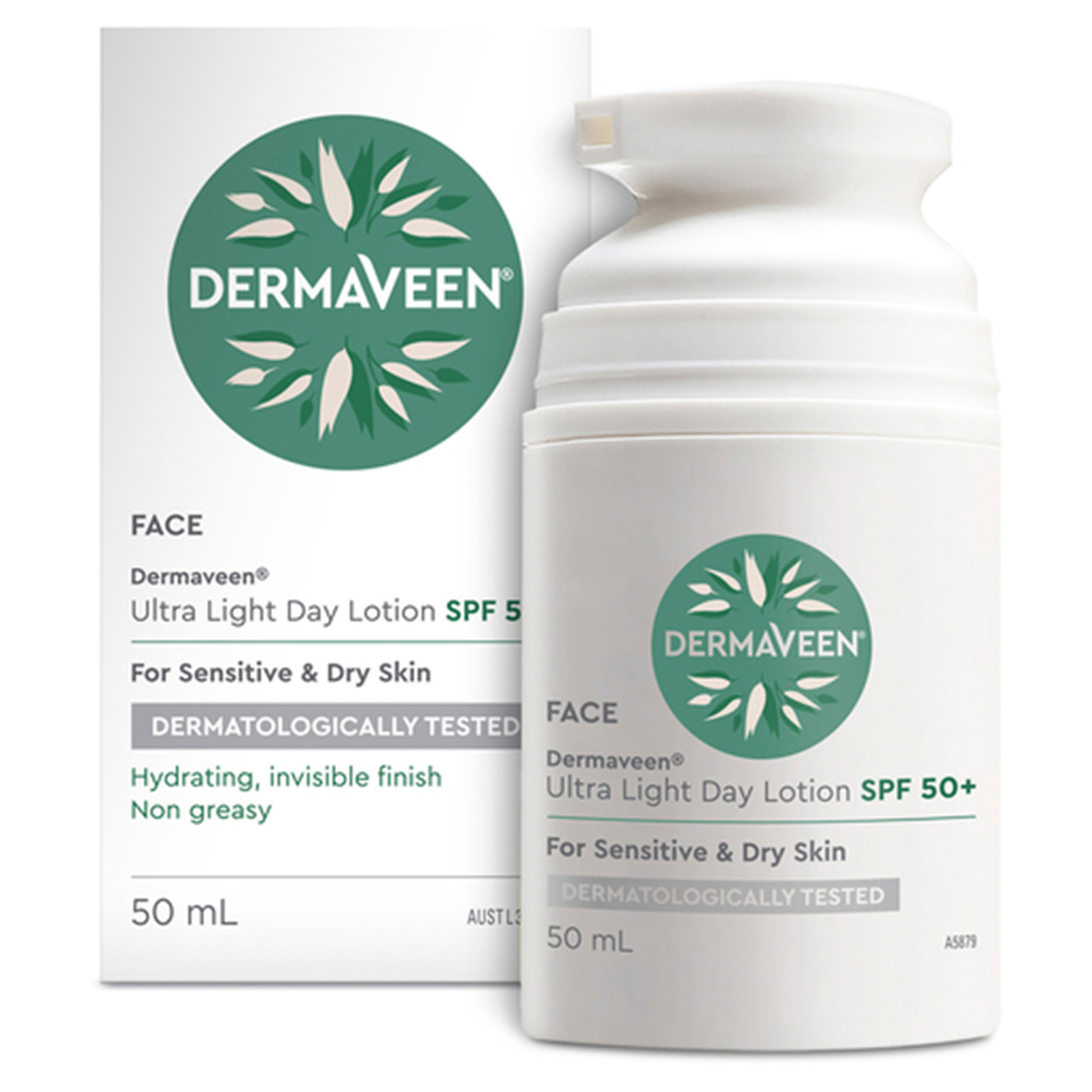 DermaVeen Ultra Light Day Lotion SPF 50+ 50mL 防晒霜澳洲代购