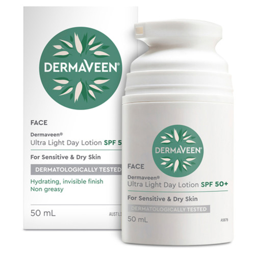 DermaVeen Ultra Light Day Lotion SPF 50+ 50mL 防晒霜澳洲代购
