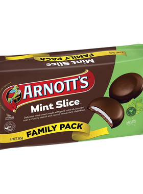 Arnott's Mint Slice Chocolate Biscuits 365g 家庭装薄荷巧克力