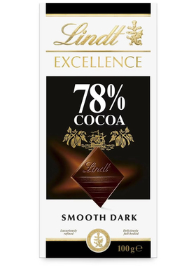 Lindt Excellence Rich Dark Chocolate 78% Cocoa可可巧克力100g