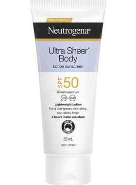 Neutrogena Ultra Sheer Body Lotion Sunscreen Spf 50 85ml防晒