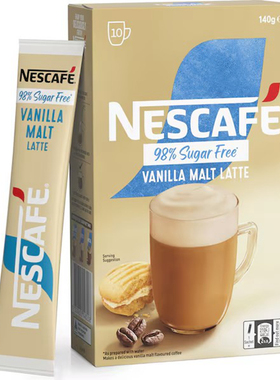 Nescafe 98% Sugar Free Vanilla Malt Latte Coffee  140g 咖啡
