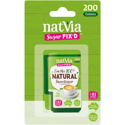 Natvia Sweetener Tablets 100% Natural 200 Pack