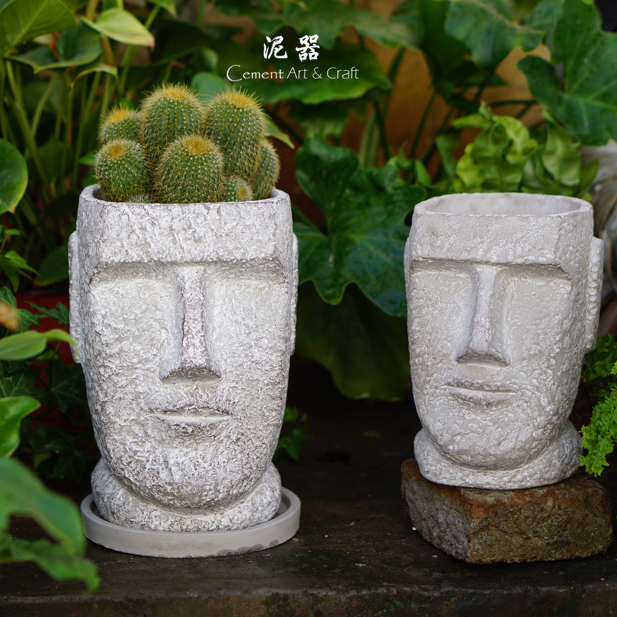 水泥北欧雕像花盆家居装饰