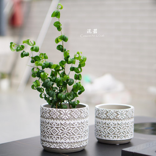 水泥北欧简约透气花盆