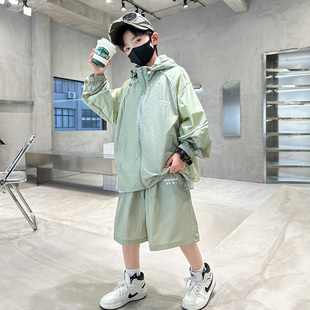 儿童装男童夏装防晒衣套装2026新款夏季中大童速干夏款帅气时髦潮