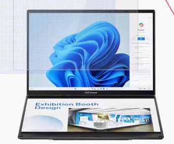 适用华硕Zenbook DUO双屏笔记本 2024款屏幕贴膜保护膜高清膜屏幕膜软膜防指纹防刮磨沙膜