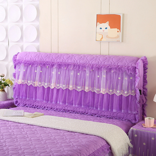 网红家用全包床头套罩公主风软包靠垫皮床头盖巾布通用防尘保护罩