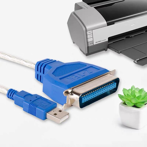 力特（Z-TEK） usb转1284并口打印线 CN36针针式打印机数据转换线