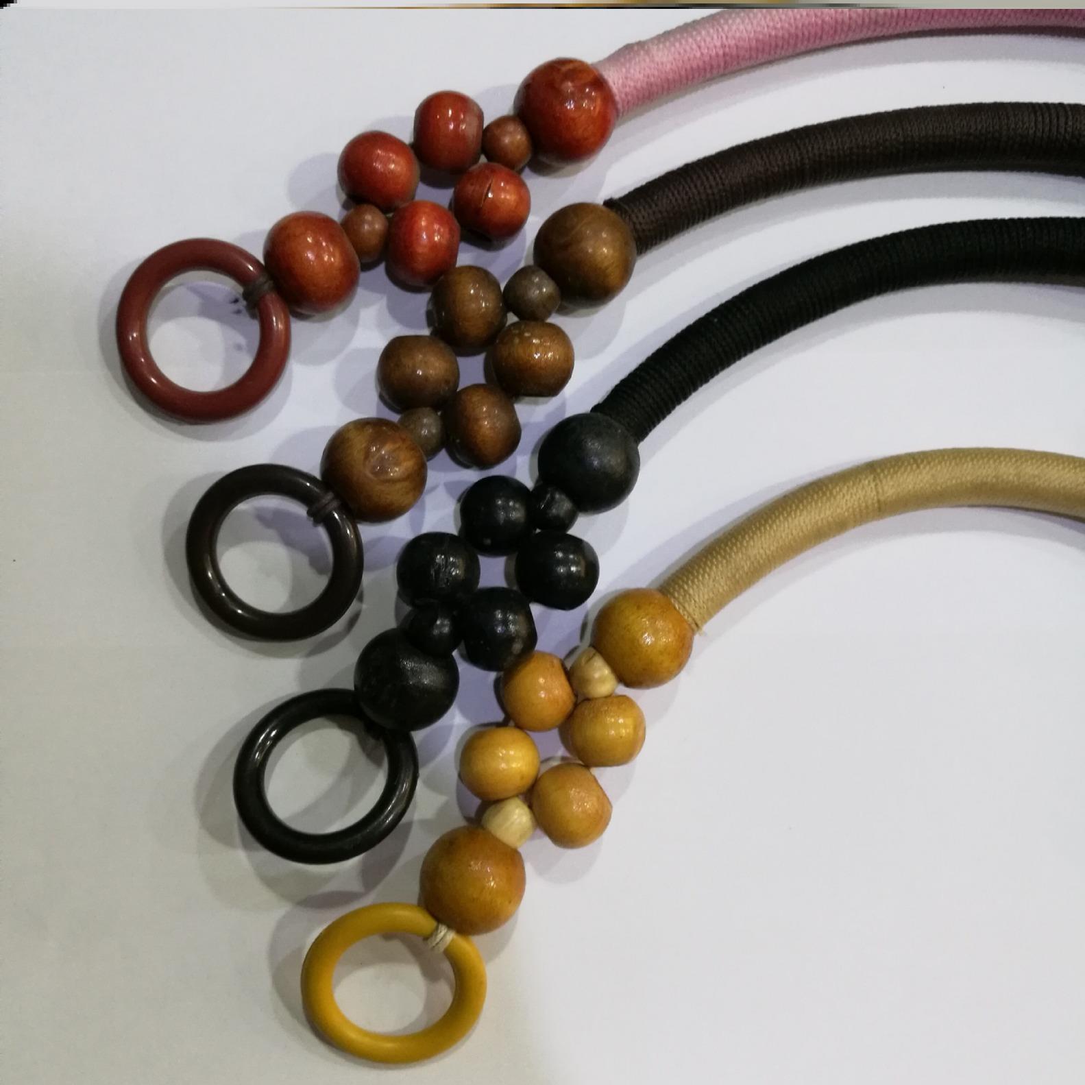 木珠提手编织DIY手提袋提手配件尼龙绳木珠串珠提手