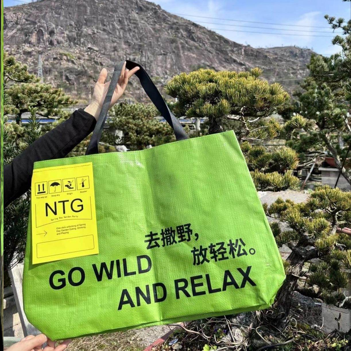覆膜加厚环保蛇皮pp编织袋手提大容量购物袋塑料时尚女包礼品袋