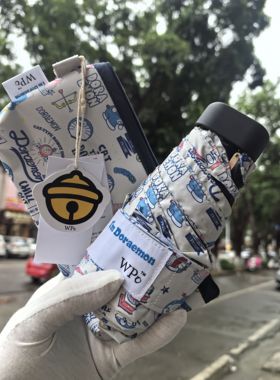 日本wpv哆啦a梦联名遮阳伞彩绘机器猫晴雨两用防紫外线防晒雨伞