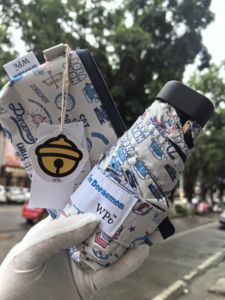 日本wpv哆啦a梦联名遮阳伞彩绘机器猫晴雨两用防紫外线防晒雨伞