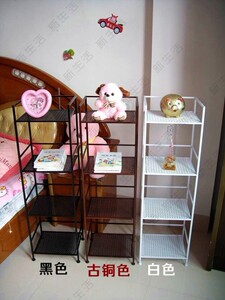 欧式居家多层落地式铁艺置物架浴室架卫浴收纳架书架花架鞋架