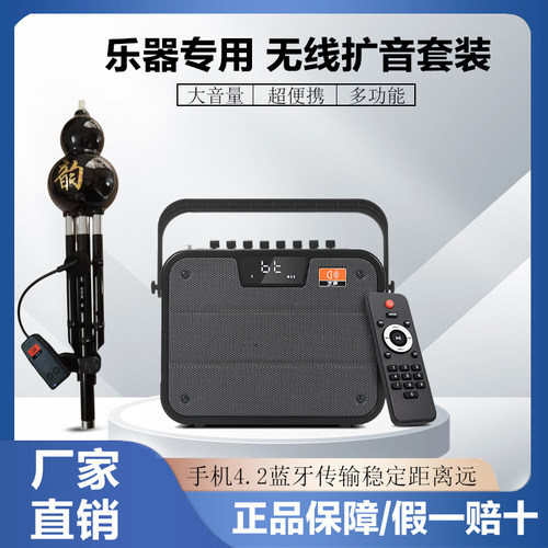 乐器无线扩音器二胡葫芦丝笛子萧小提琴教师上课户外唱歌蓝牙音响
