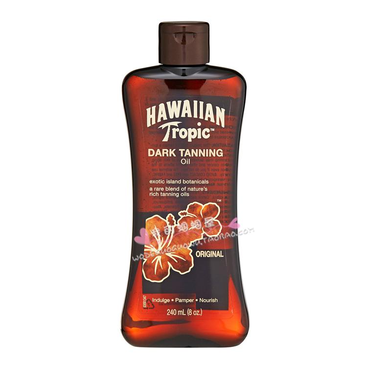 老手Hawaiian Tropic夏威夷SPF0美黑油滋润助晒古铜色润肤