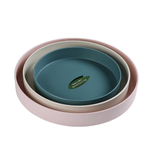 希尔水壶水杯托盘家用创意现代放饺子水果盘圆形塑料加深茶盘轻奢