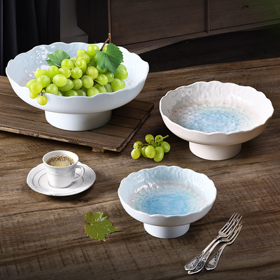 希尔密胺酒店用品水果盘火锅店毛肚盘配菜盘高脚盘肥牛盘烤肉盘