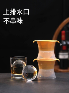 威士忌大冰球模具 土星咖啡制冰器圆形冰格 做冰块家用无气泡透明