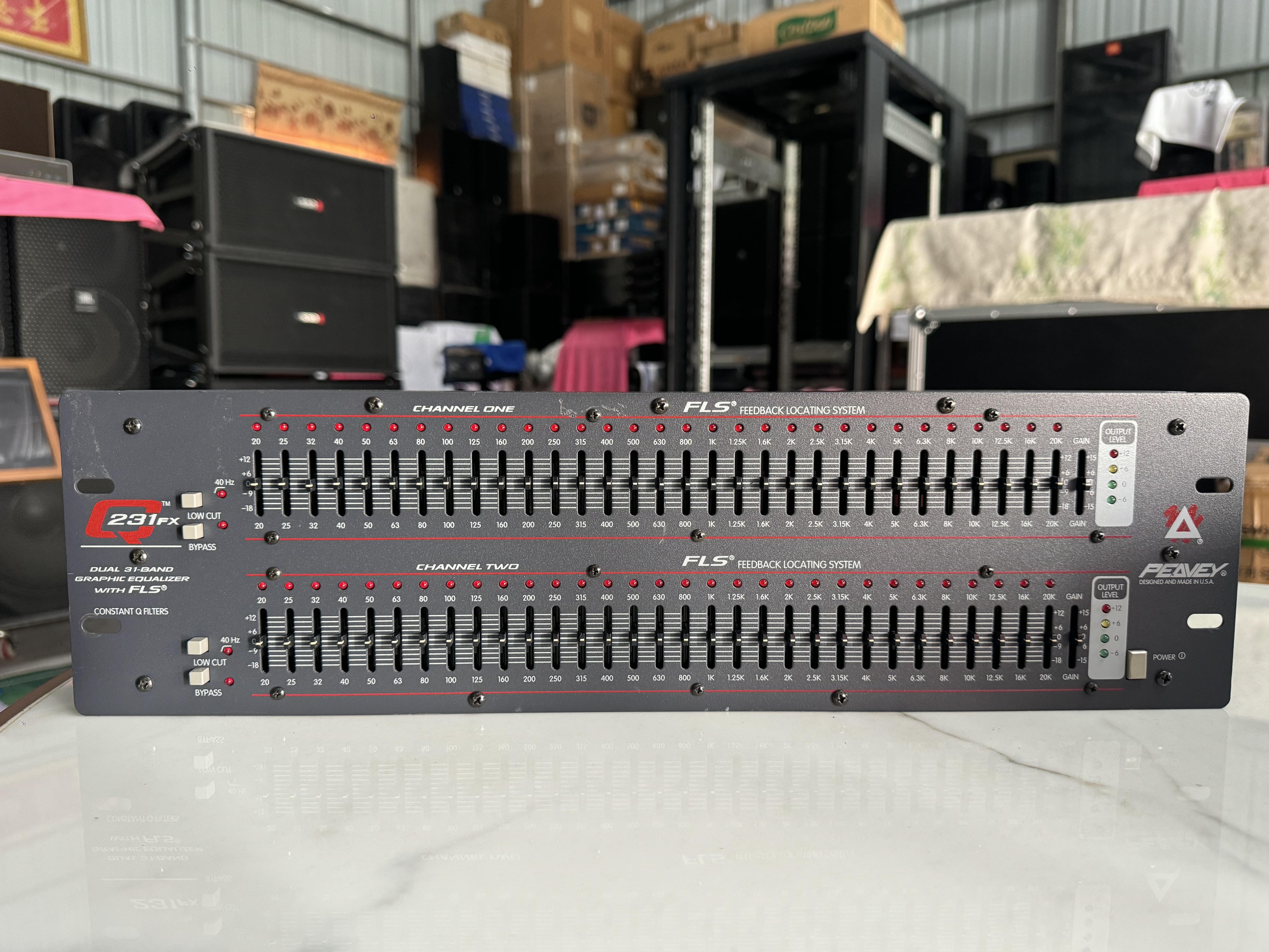 二手原装进口美国PEAVEY/百威 Q231FX 专业双31段图示均衡器