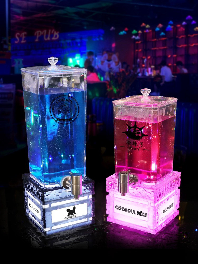 加厚幻师发光充电可乐桶酒炮器KTV专用扎啤2l七彩商用酒吧果汁壶
