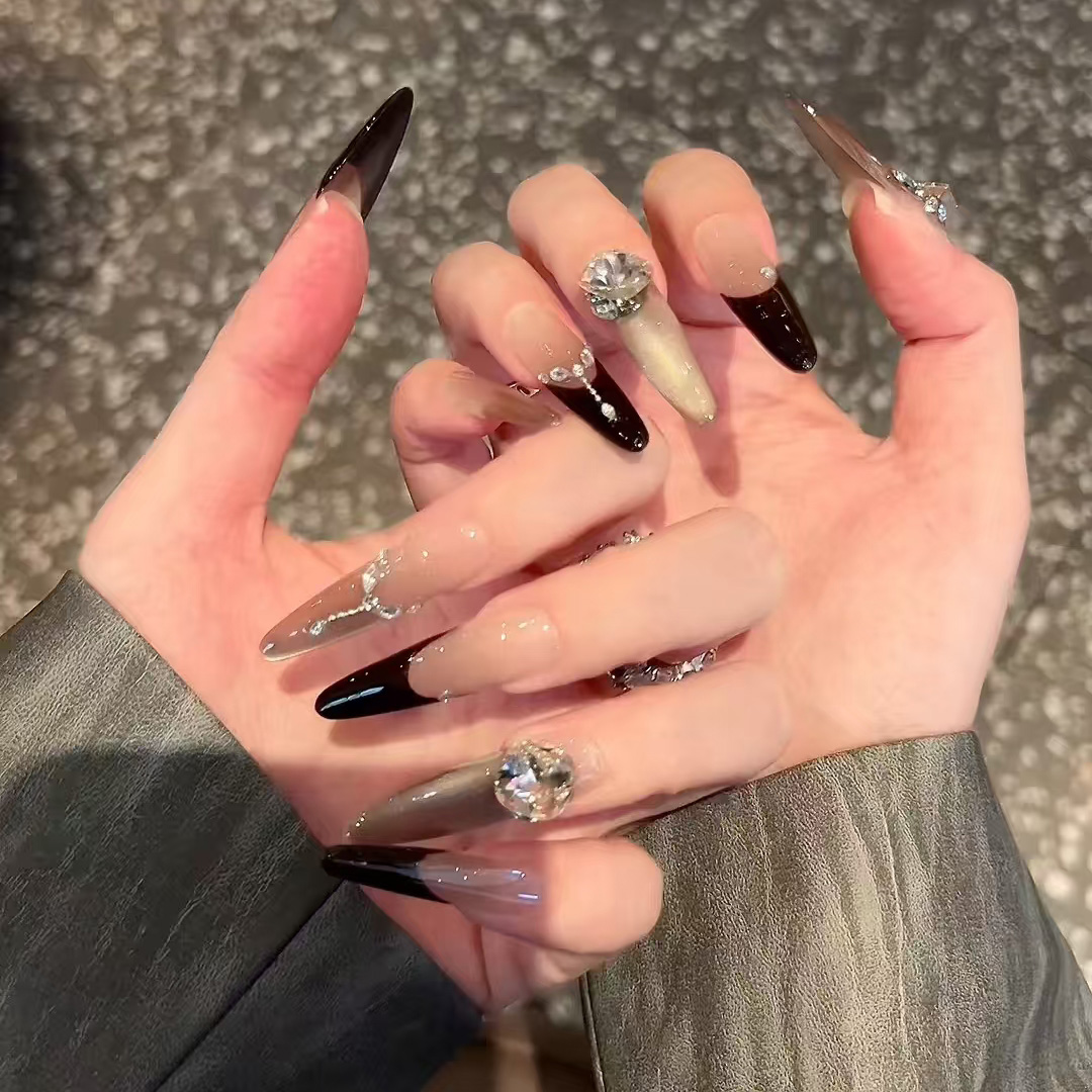 爆闪猫眼波点高级感可拆卸美甲